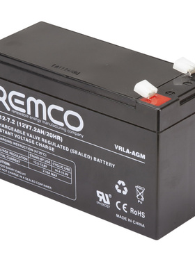 REMCO蓄电池 RM12-7.2 12V7.2AH/20HR 免维护可充电电池