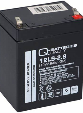 Q-BATTERIES UALITY蓄电池 12LS-2.9 12V2.9AH/20HR免维护电池