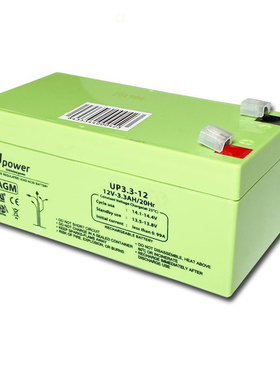 UPOWER蓄电池 UP3.3-12 12V3.3AH 20HR 免维护可充电电池