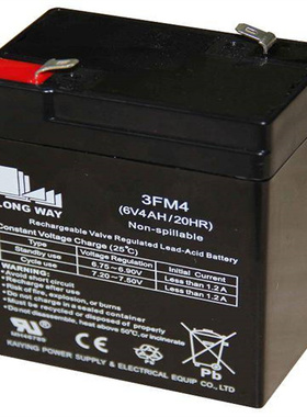 LONGWEI蓄电池3FM4 6V4AH/20HR电子称 仪器仪表电池