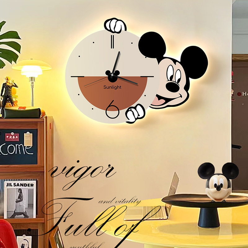 简约现代米奇挂钟客厅家用