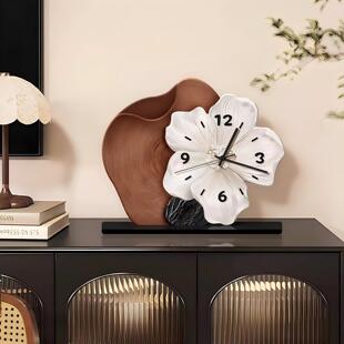中古风桌面时钟摆件创意静音钟表挂钟客厅2026新款轻奢高级感玄关