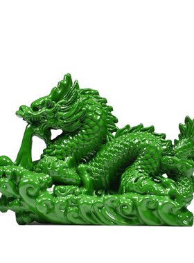 实木雕刻青龙摆件补角装饰工艺品