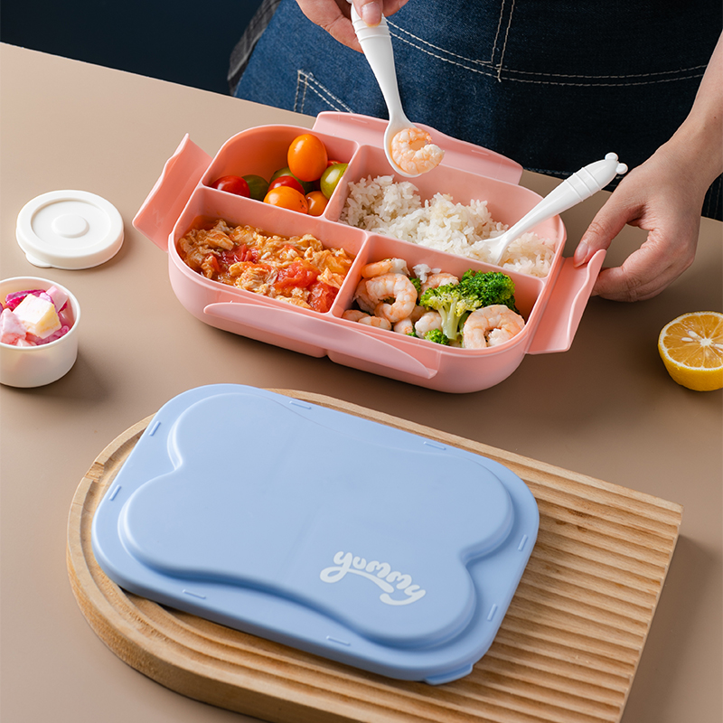 分隔不串味便当盒饭盒上班族食堂打饭学生儿童餐盒保鲜盒可微波炉