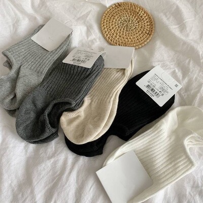 韩版日系春夏季薄款船袜子女浅口隐形不掉跟ins纯色短袜男女通用