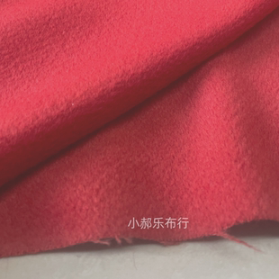 橘红色菠萝纹短顺羊毛布料 大衣西服套装背心裙手工DIY设计师面料