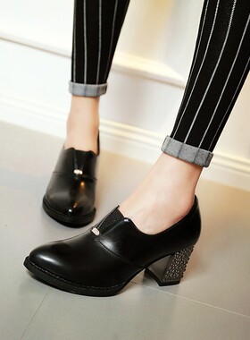 缺码清仓处理 特价春秋女鞋蓝色红色婚鞋粗跟高跟小码鞋 31 YYA