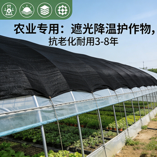 农业专用遮光降温大棚防晒布黑色抗老化耐用隔热网定制遮阳布庭院
