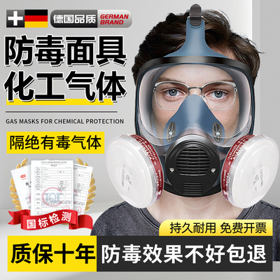 德国防毒面具全面罩化工有毒气体实验室喷漆专用硫化氢防甲醛防尘