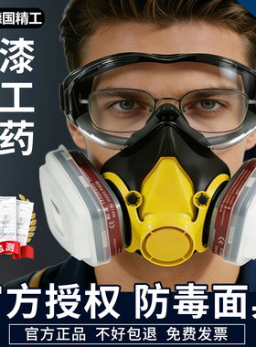 防毒面具喷漆专用硫化氢有毒气体打磨化工气体打农药防毒防烟防尘