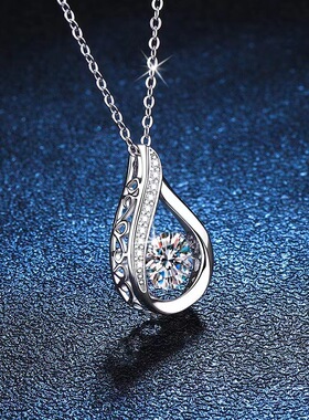 水滴灵动锆石项链女抖音爆款韩版