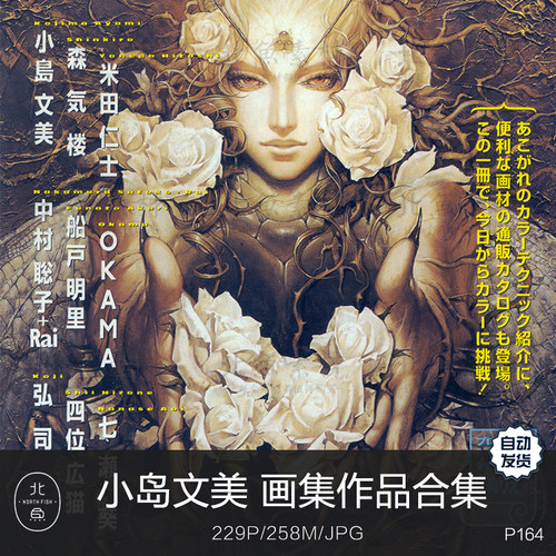 日漫画师小岛文美画集作品集 人物美术设计艺术原画绘画临摹参考