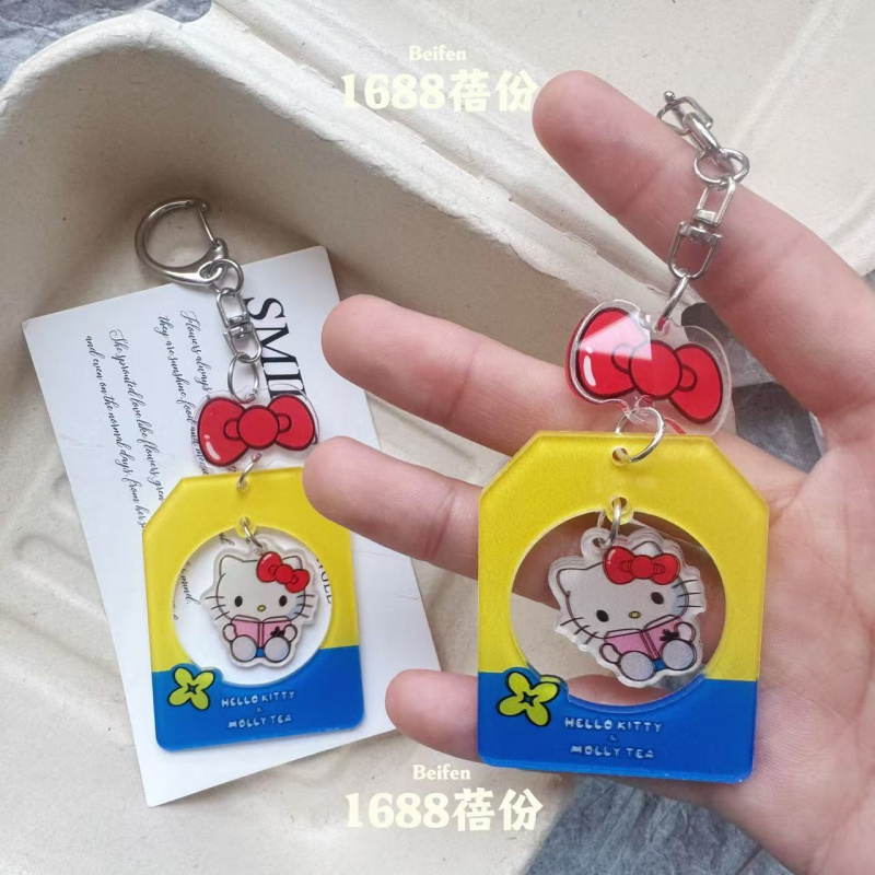 新款亚克力吊坠kitty猫钥匙扣小