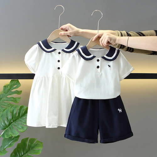 儿童夏季兄妹姐弟装六一表演服潮