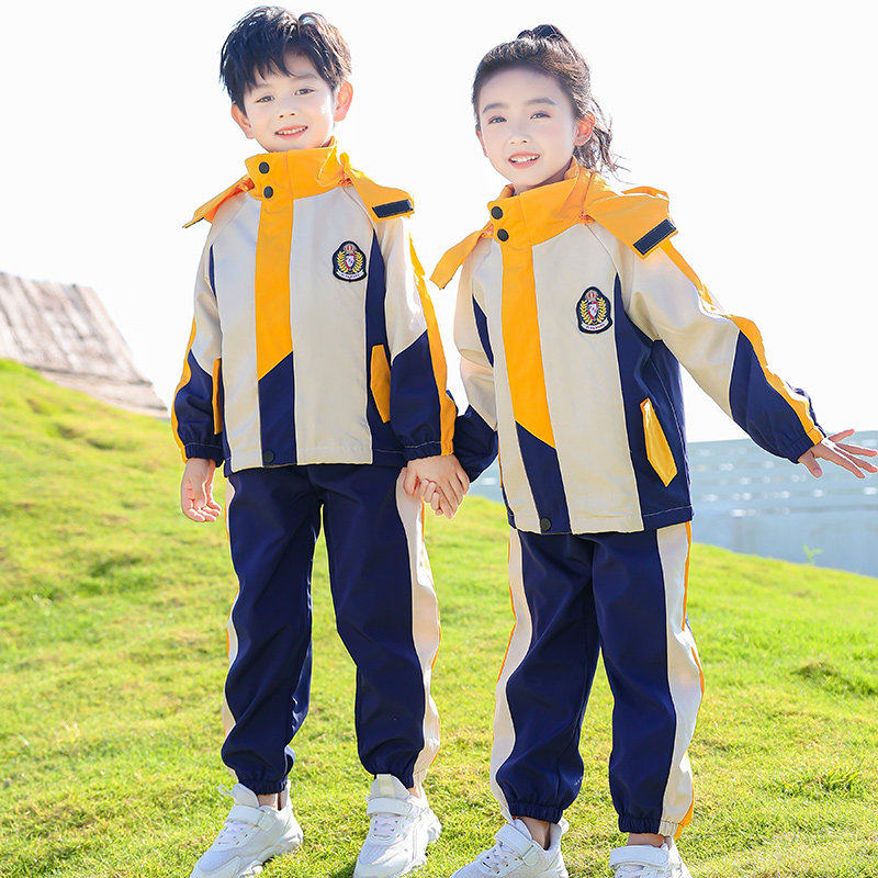 幼儿园园服秋冬季套装小学生春秋装厚校服冲锋衣一年级班服运动会