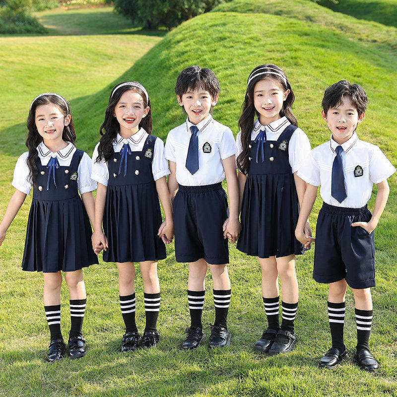 小学生校服夏装幼儿园园服两件套运动服合唱舞蹈演出服主持人礼服