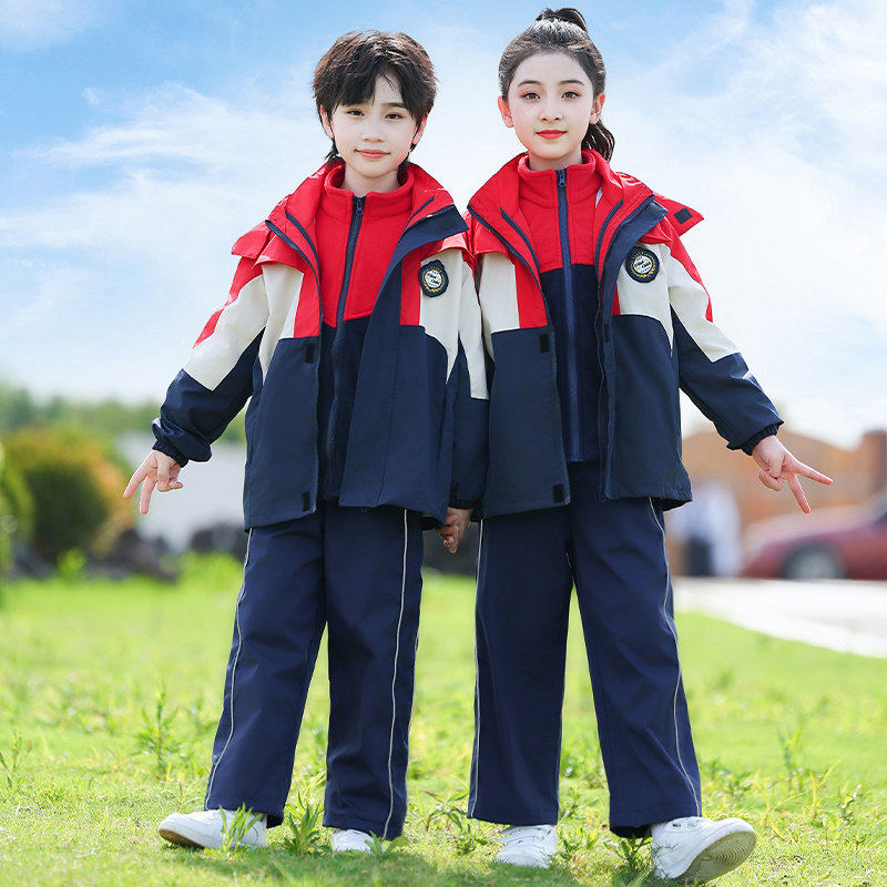 幼儿园园服秋款冲锋衣班服中小学校服秋冬新款运动会套装老师服装