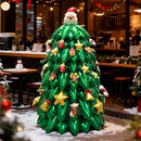 站立圣诞树气球圣诞节装 饰布置店铺门口落地充气摆件氛围拍照道具