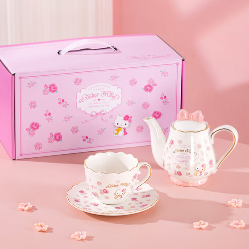 hellokitty陶瓷茶壶套装家用客厅