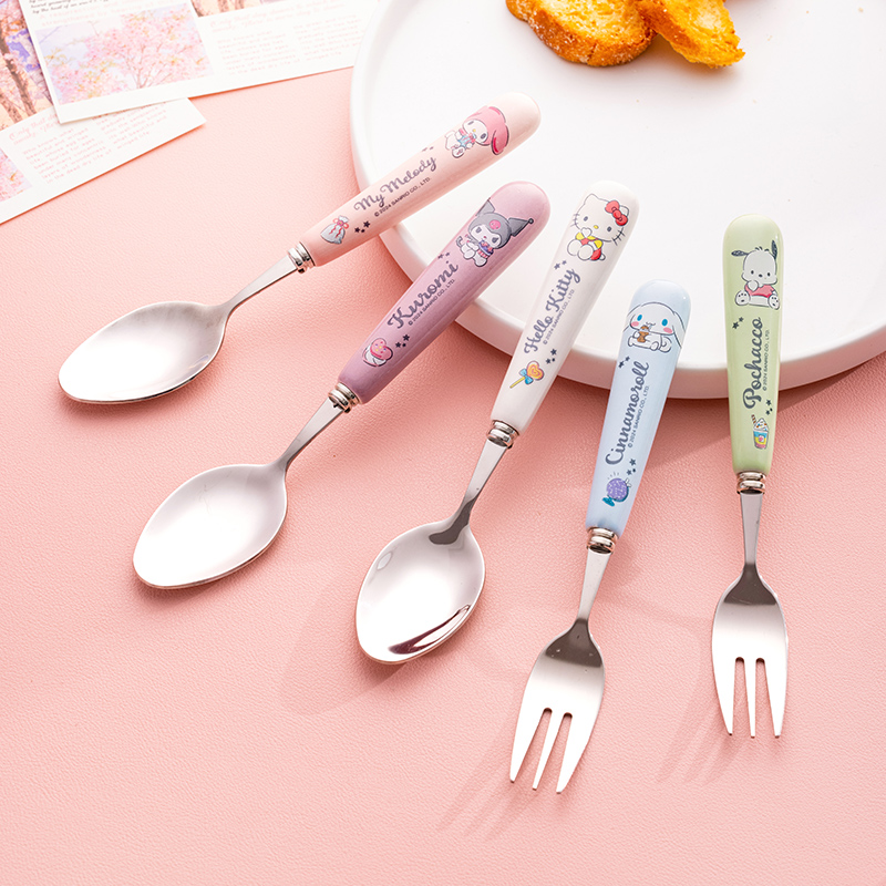 HelloKitty不锈钢勺子可爱叉子
