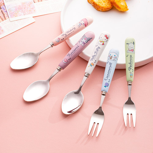 HelloKitty不锈钢勺子可爱叉子