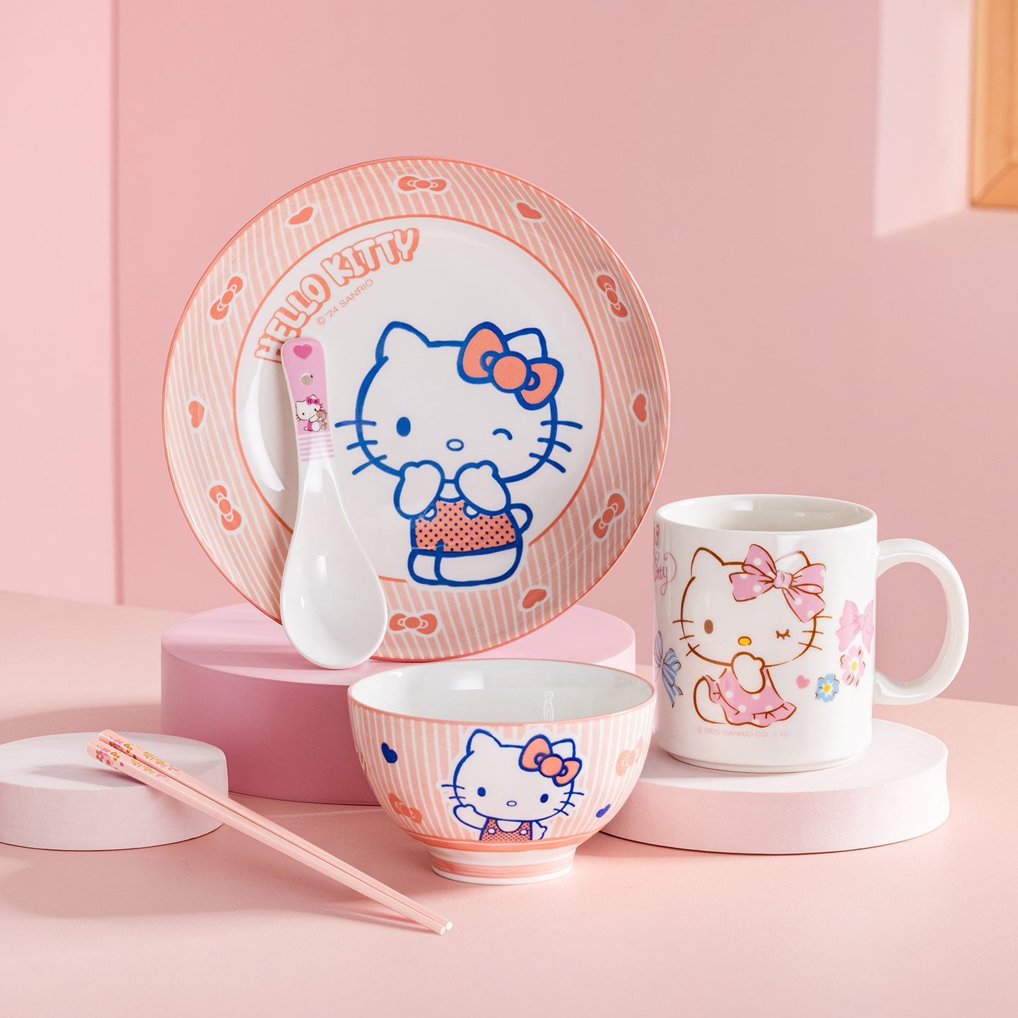 HELLOKITTY釉下彩陶瓷餐具套装