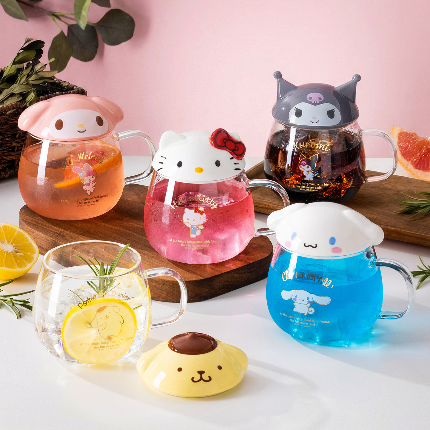 HelloKitty卡通玻璃杯水杯带盖可爱2026新款女生夏天家用牛奶杯子,餐饮具,玻璃杯,淘宝优惠券,粉丝福利购,淘宝优惠卷