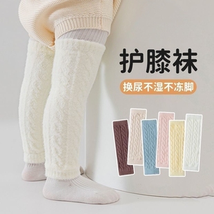 宝宝袜套秋冬季 加绒加厚保暖宽松不勒腿新生儿婴儿护腿长筒换尿布