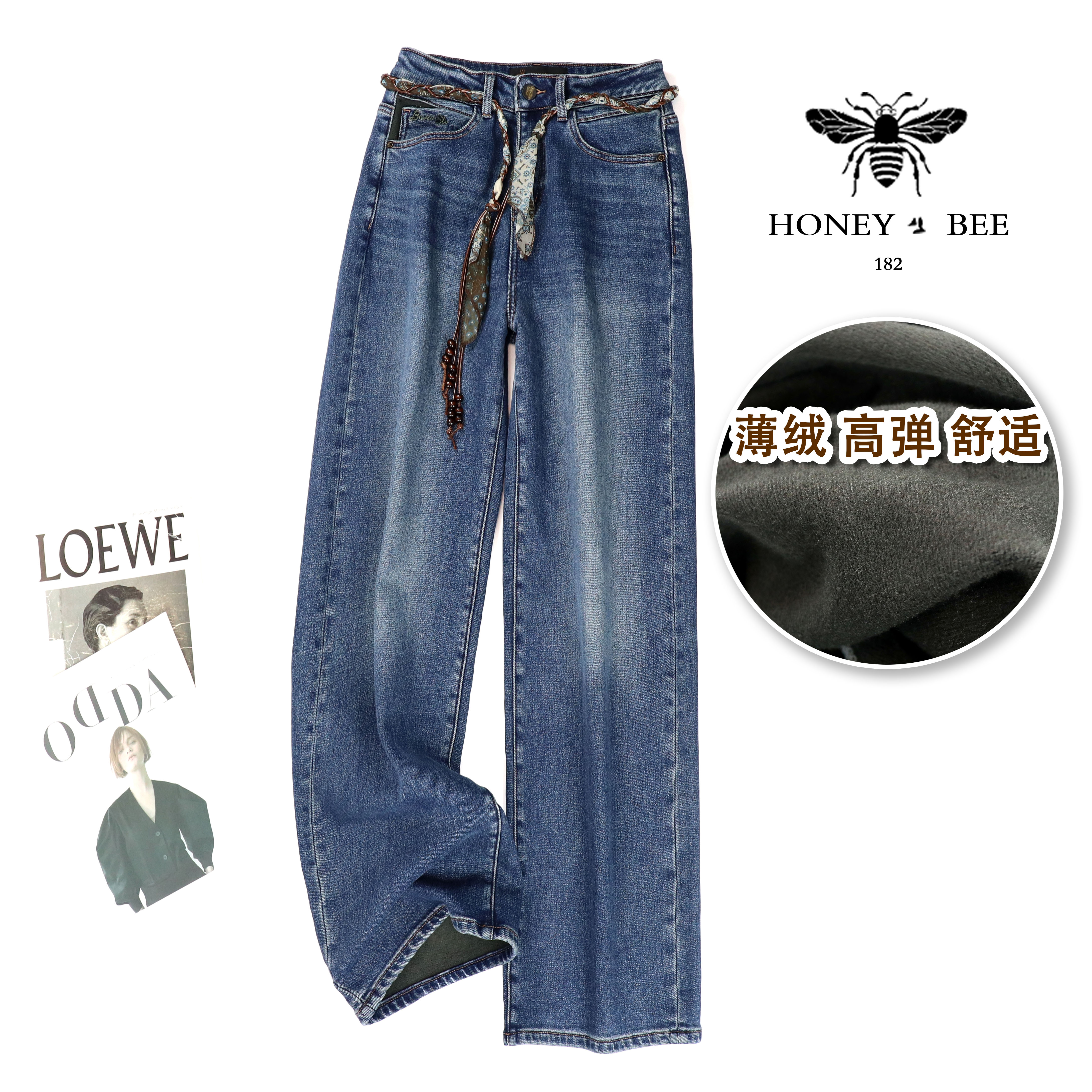 欧货冬季小个子加绒窄版阔腿裤女