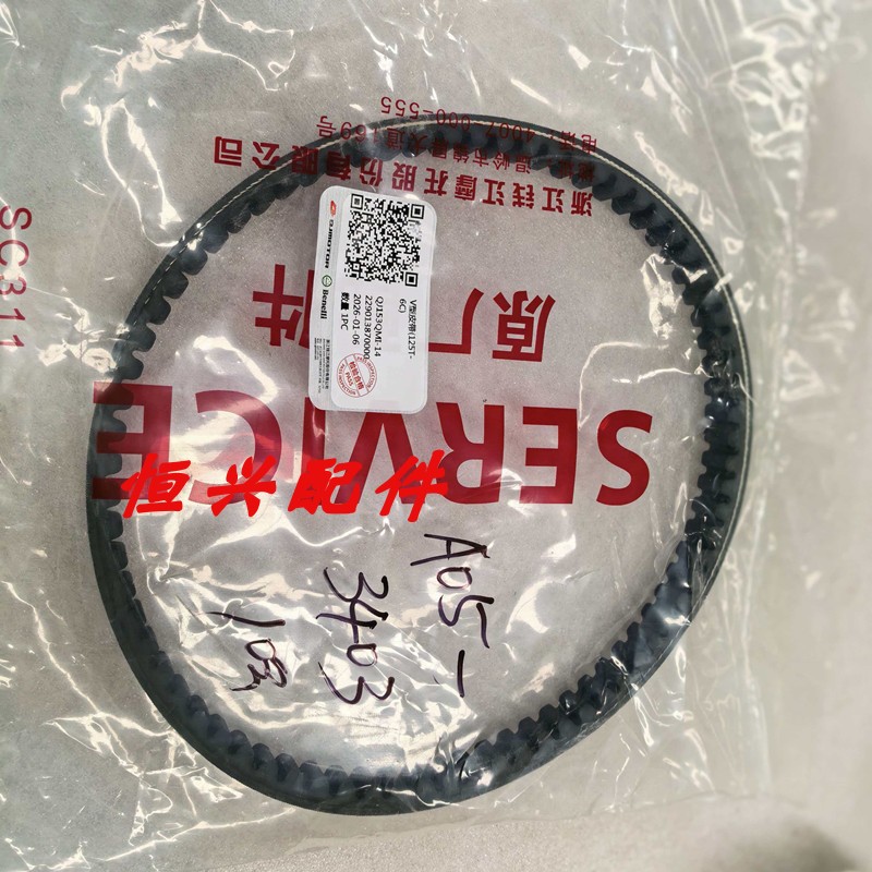 钱江踏板摩托鸿125皮带QJ125T-6J/TAN125T-6C驱动皮带传动带原厂