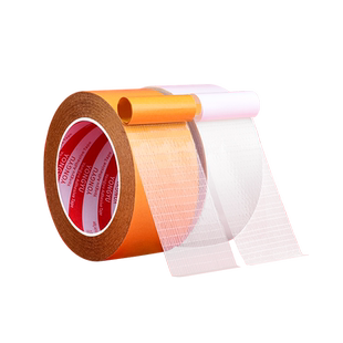 超粘高强度纤维双面胶带粘合三元乙丙发泡海绵橡胶条密封条防撞胶装饰条强力固定用自粘网格纤维双面背胶