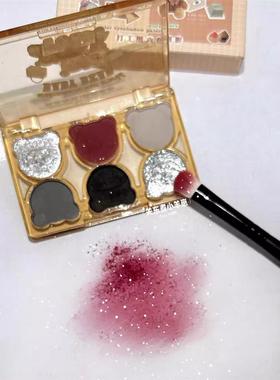 vocal!这微醺氛围感~红黑色眼影盘暗黑系眼影烟熏截断眼妆欧美风