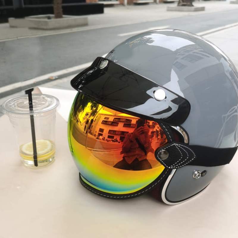 日夜绑带防晒头盔风镜防护目成人紫外线偏光LS2镜镜片复古用泡泡