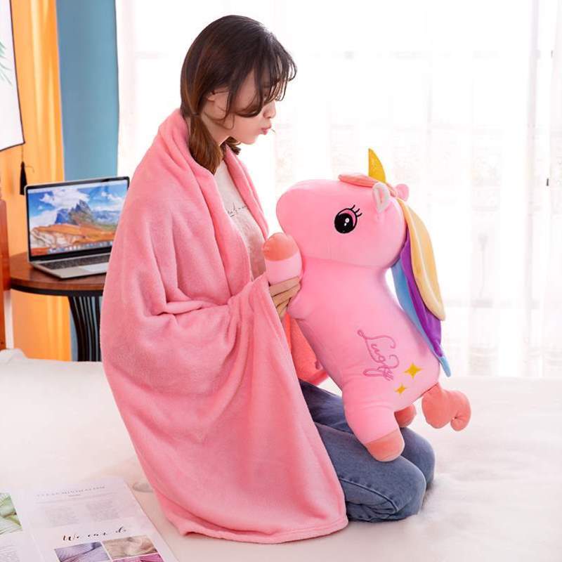 午睡被子两用秋季汽车二合一枕靠垫空调办公室枕头床上抱公仔靠枕