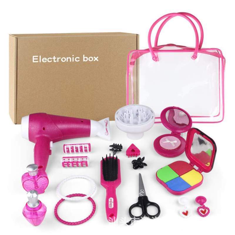 工具美发小女孩玩具理发师吹风角色扮演过家家筒梳妆卷发幼儿园棒