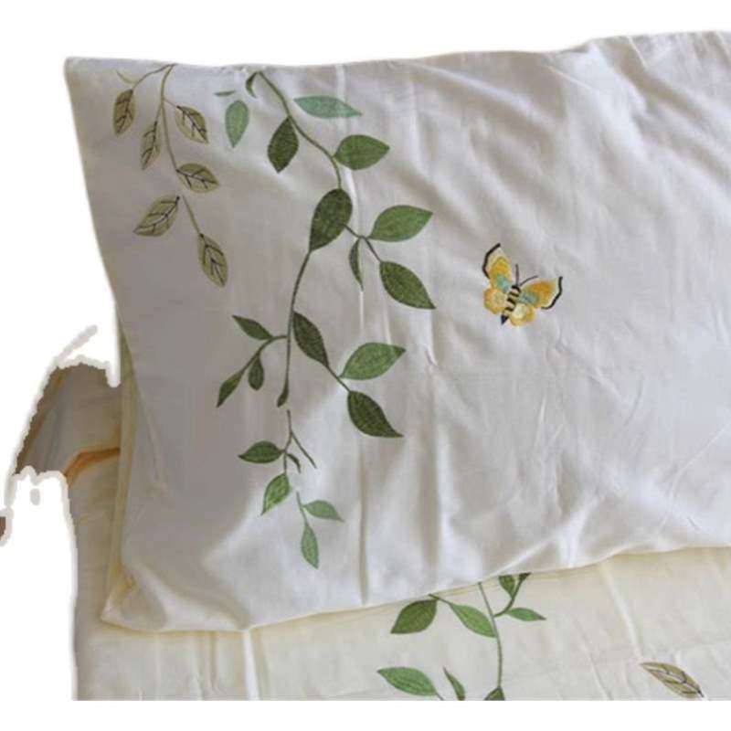 罩全棉外贸套纯棉枕芯枕头套枕套48c74cm绣花装单人一对枕套