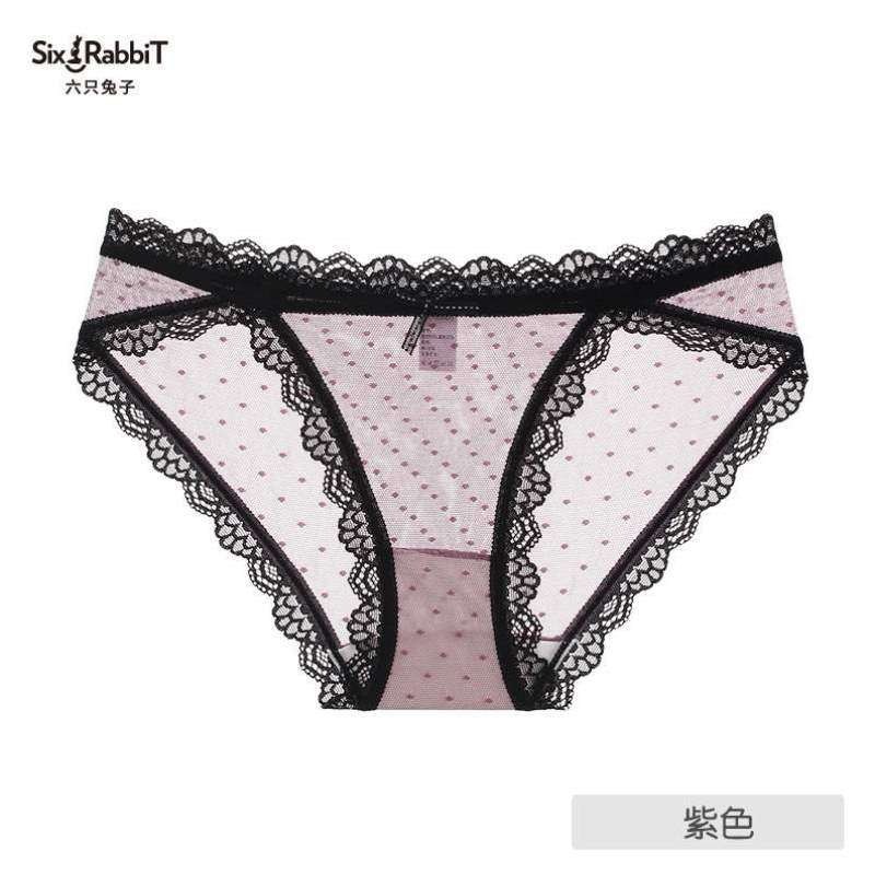 高六只臀包内裤短裤少女亲肤蕾丝开叉撞色微透柔软三角性感兔子,女士内衣/男士内衣/家居服,女三角裤,淘宝优惠券,粉丝福利购,淘宝优惠卷