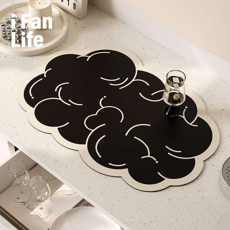 干燥泥垫杯垫厨房垫吸水垫硅藻范店桌面餐具沥水曲线台面免洗主义,居家布艺,家用脚垫,淘宝优惠券,粉丝福利购,淘宝优惠卷