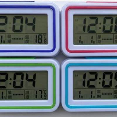 语音随按盲人24自动钟表床头报时报时器老人随报整点闹钟学生小时