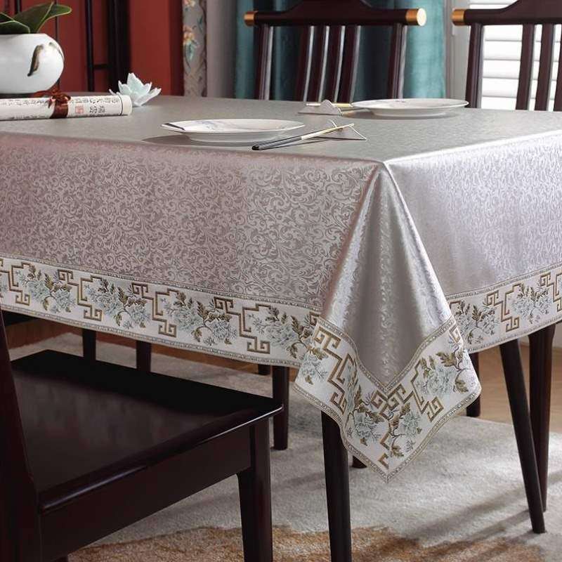长方形垫茶几餐桌布免洗中式桌布台布防油PU布防水家用防尘盖防烫,居家布艺,桌布,淘宝优惠券,粉丝福利购,淘宝优惠卷