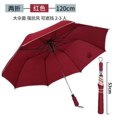 两用专用商务男士两二折大加固晴雨号雨伞折伞结实自动双层折叠伞