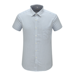 棉休闲商务上衣时尚 MY655美尔男式 衬衫 短袖 都市2100217 夏季