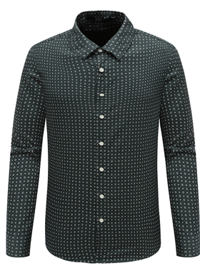 DN160斯D博N男式春秋长袖衬衫 棉百搭商务休闲上衣 时尚都市