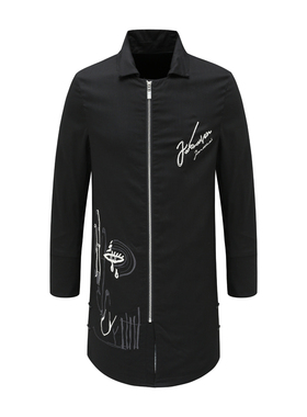 H1169春秋男式棉衣 天丝麻拉链防风棉服 时尚都市 黑色