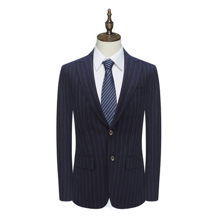 B1603鸟男式春秋西服 绵羊毛两粒扣后中开衩商务西装 216232