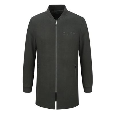 YW417 D秋冬男式毛呢大衣 羊毛拉链保暖防风外套时尚都市 黑色