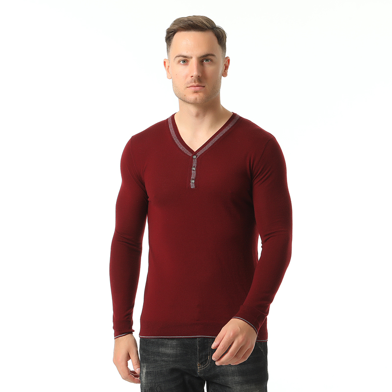 羊毛衫羊毛休闲套头V领