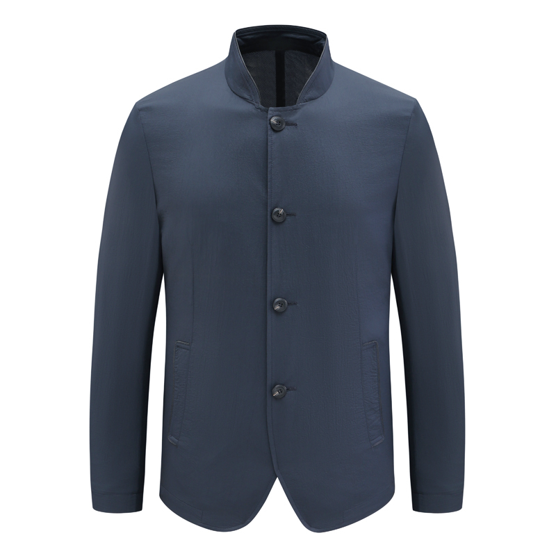 KL403凯LAI牌春夏厚度男式夹克 拉链立领休闲外套 藏青