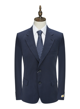 PL35皮夏季男式西服 羊毛120`S两粒扣双开衩商务西装外套B7172410