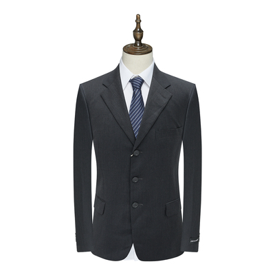 PL131皮春秋男式西服 羊毛三粒扣无开衩商务西装外套 G9112510